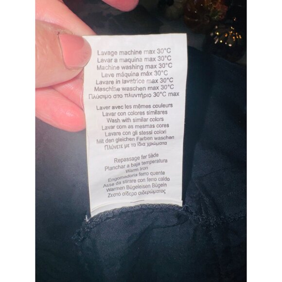 Bohemian Chic Laraethnics Black Cotton Tassel Crochet Top Blouse S/M Sustainable - Picture 7 of 13